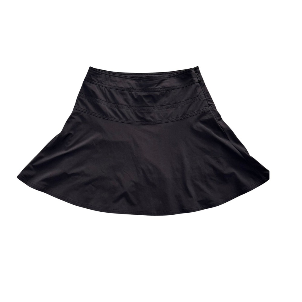 Athletic Golf Tennis Athleta Skort Built-in Shorts Zipper Pocket 4 Black